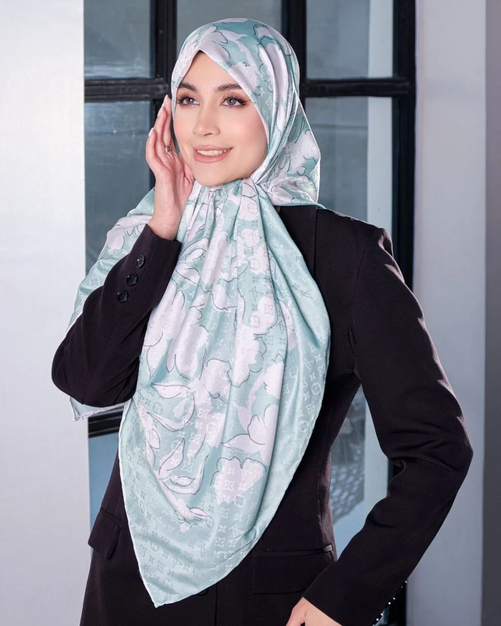 روسری ابریشم آبرنگی سایز (۱۲۰) ۲۰۲۲۵ - Image 7