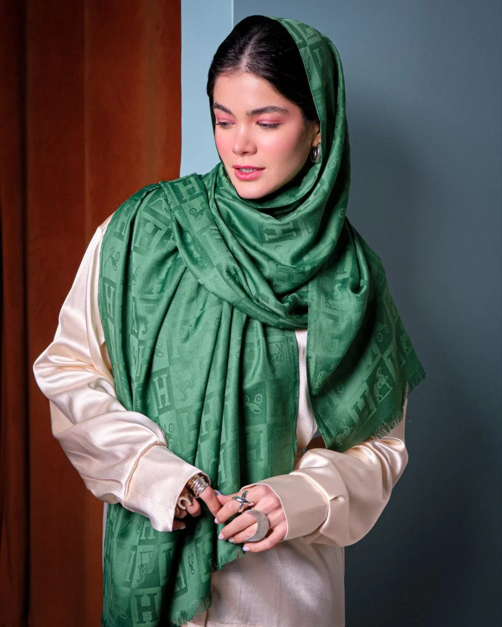 شال ابریشم ژاکارد هرمس ۲۰۲۱۰ - Image 13