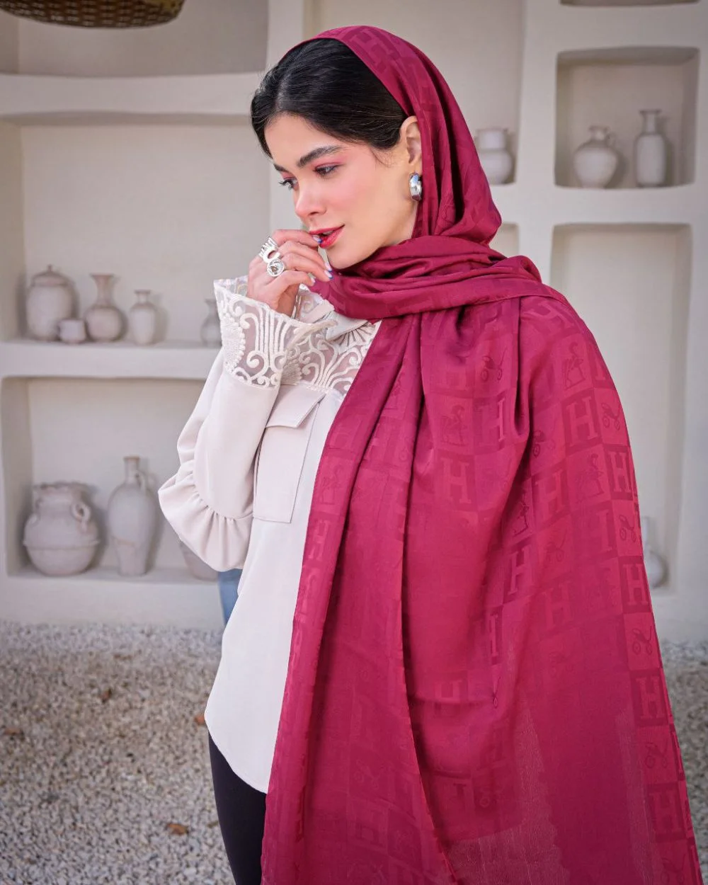 شال ابریشم ژاکارد هرمس ۲۰۲۱۰ - Image 9