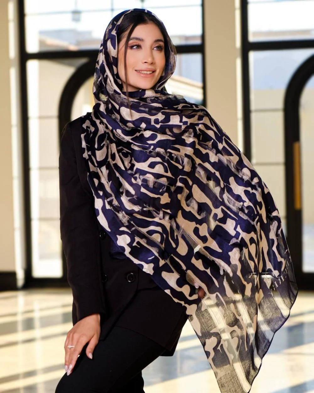 شال ابریشم میله ای 20264 BURBERRY - Image 7