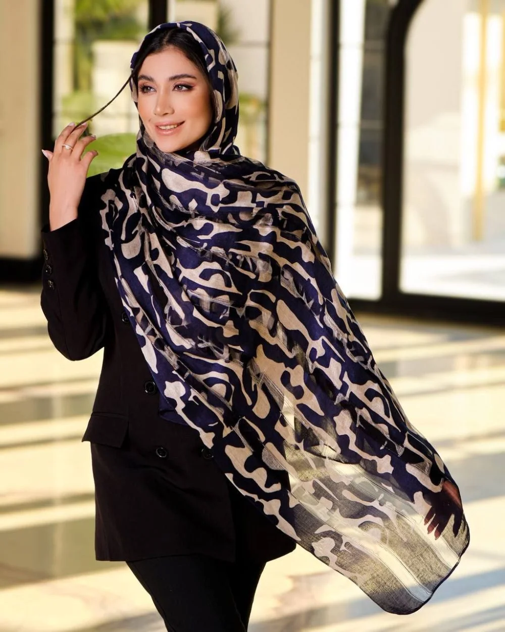 شال ابریشم میله ای 20264 BURBERRY - Image 5