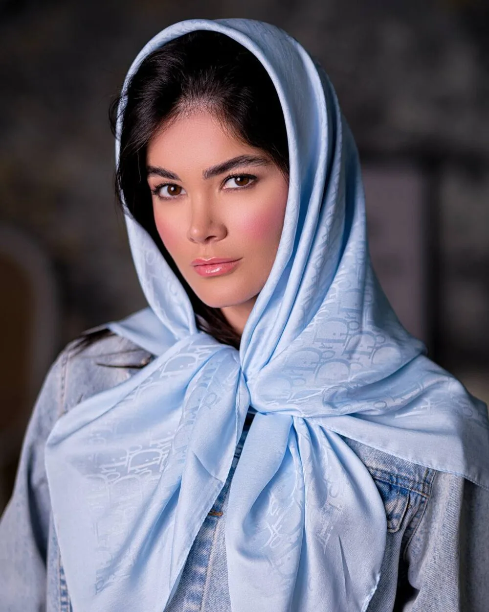روسری ابریشم ژاکارد دیور (قواره 90) 30128 - Image 3