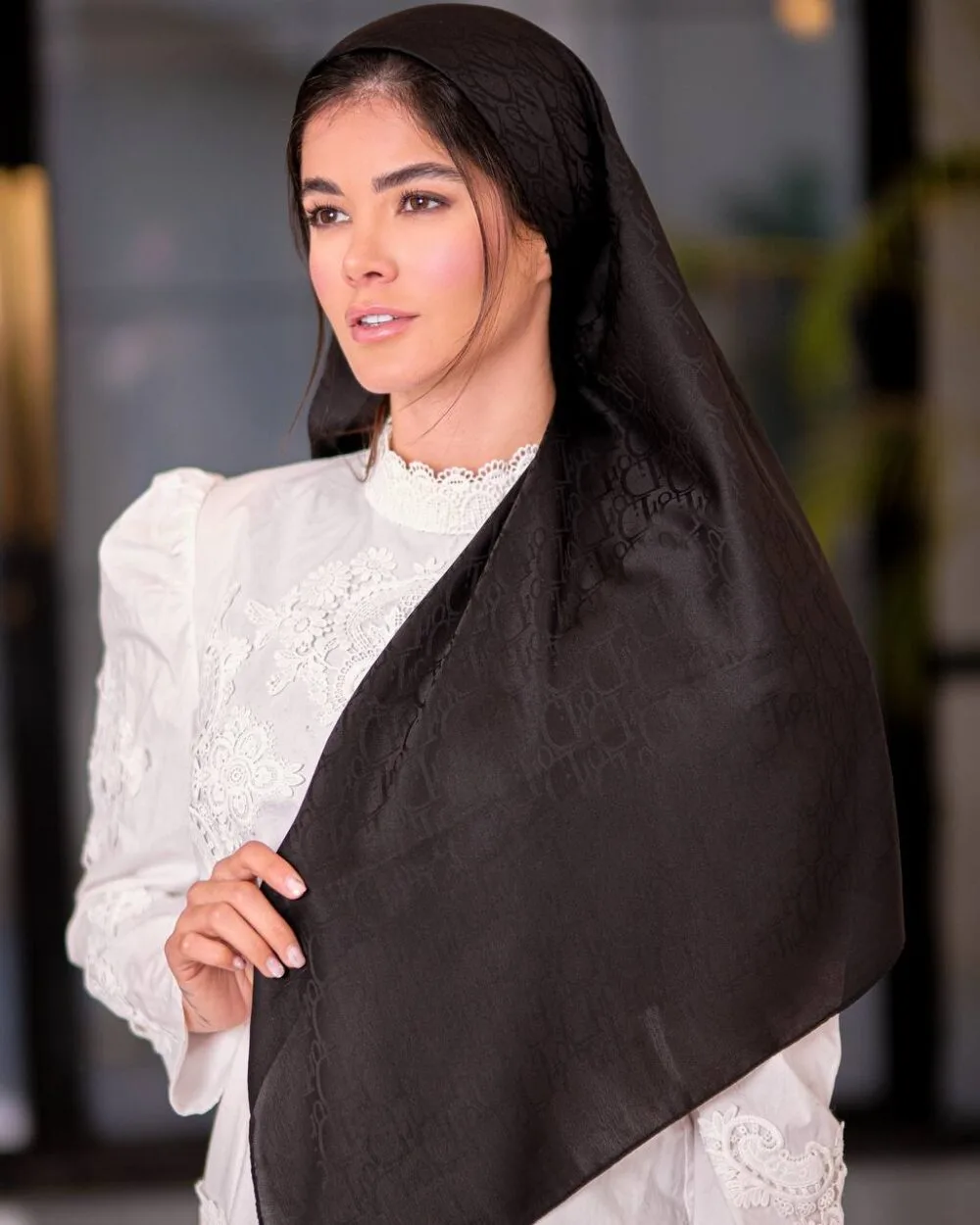 روسری ابریشم ژاکارد دیور (قواره 90) 30128 - Image 8