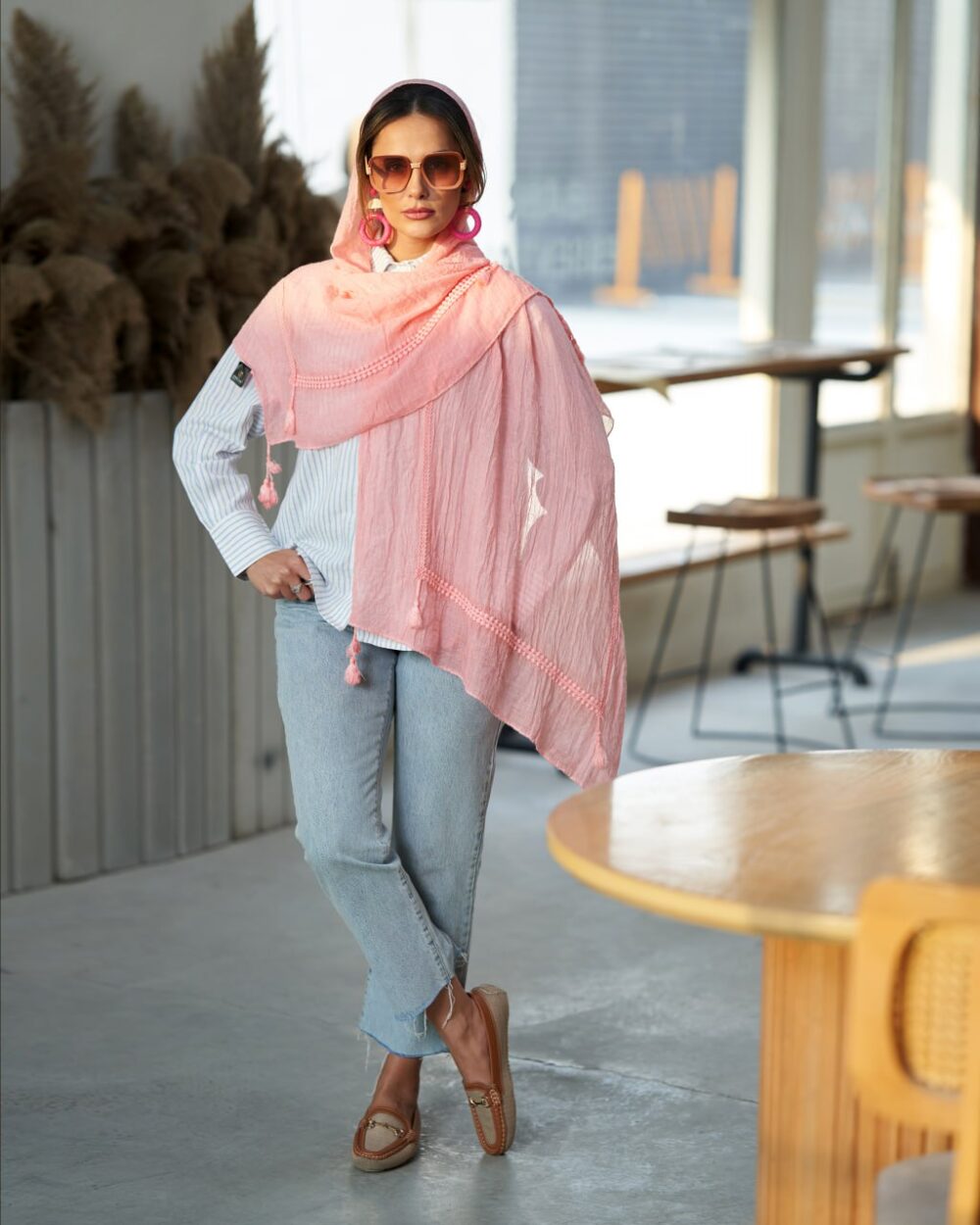 شال نوار دوزی 20576 - Image 8