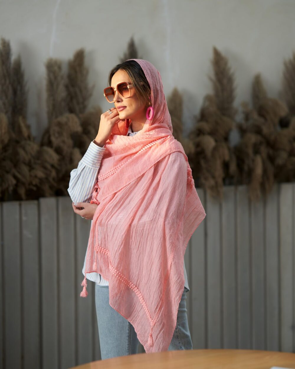 شال نوار دوزی 20576 - Image 4