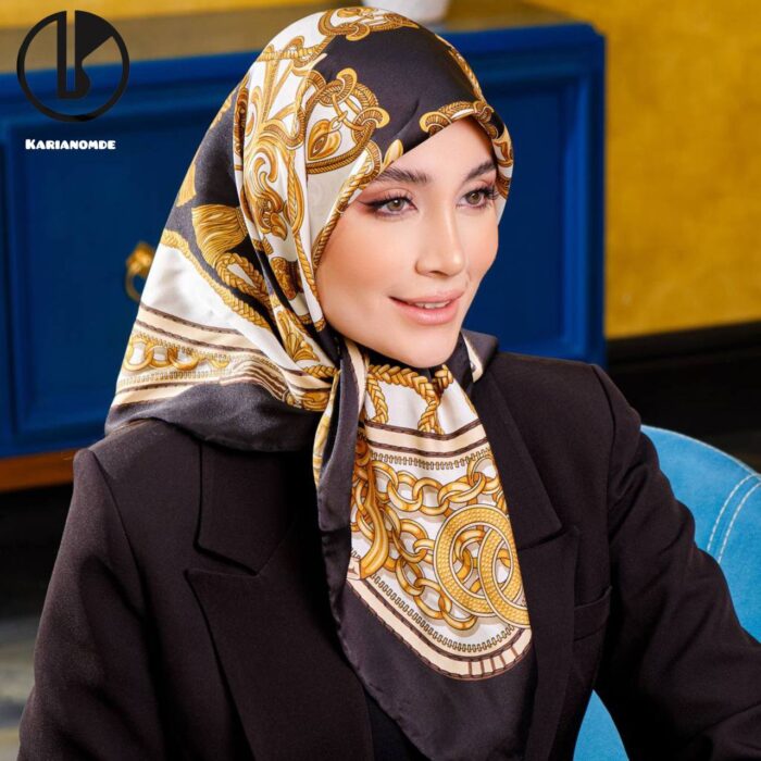 روسری ابریشم توییل (قواره 90) 30156