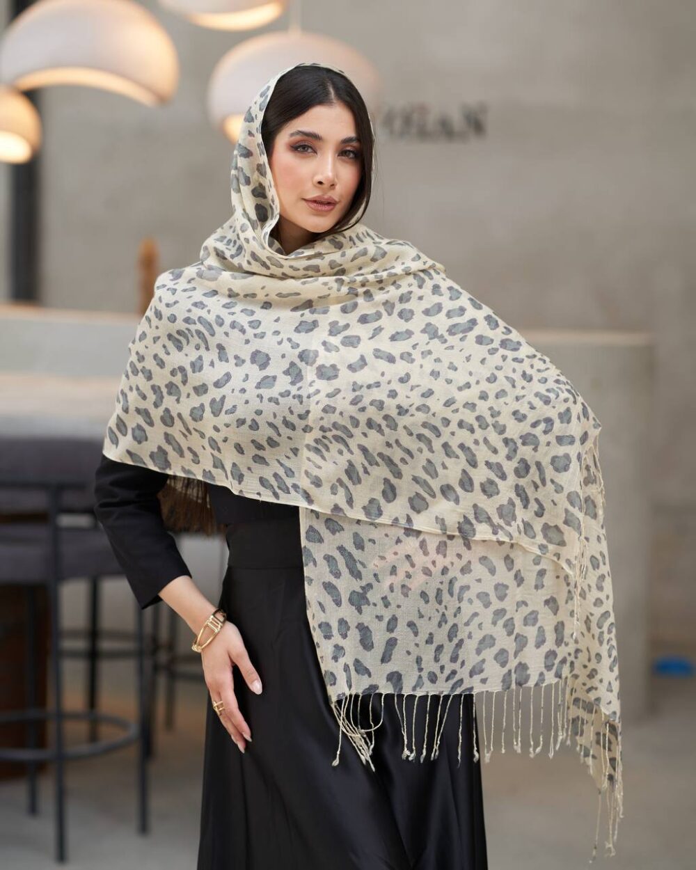 شال لینن طرحدار HQuality 20631 - Image 22