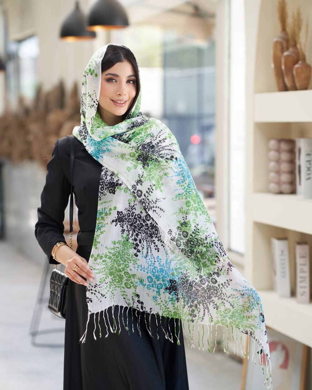 شال لینن طرحدار HQuality 20631 - Image 19