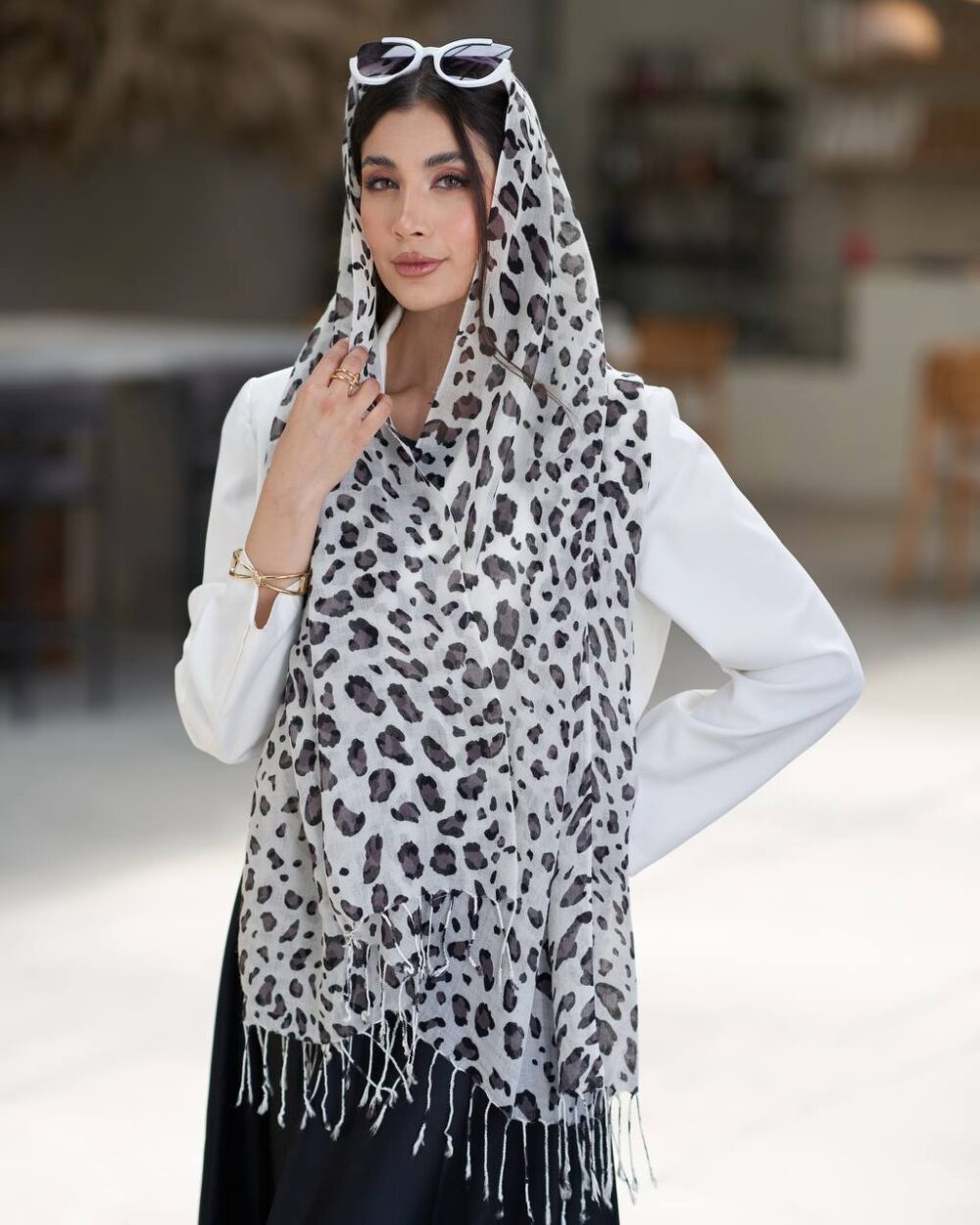شال لینن طرحدار HQuality 20631 - Image 14