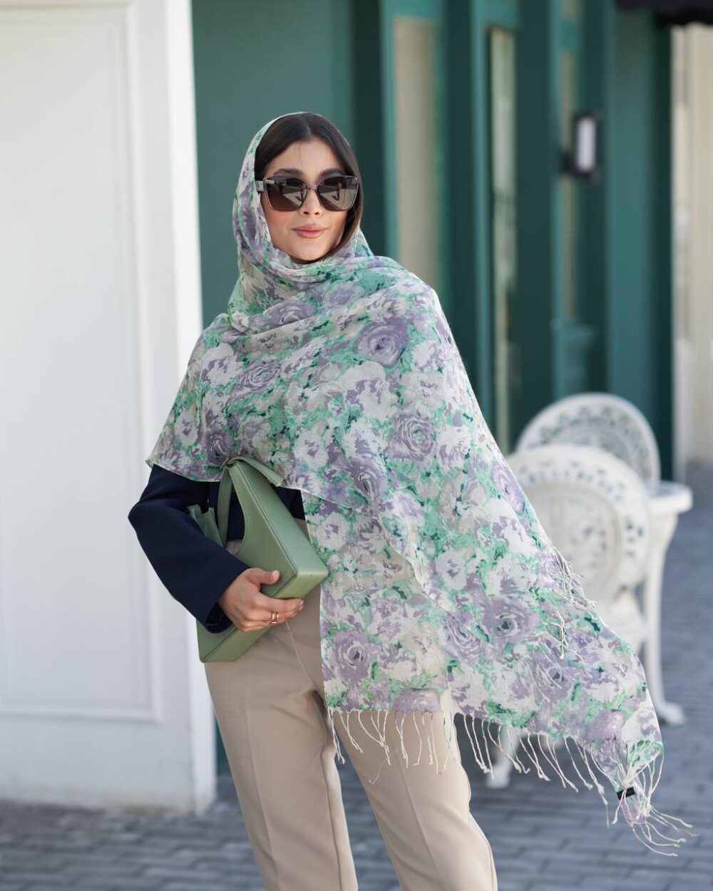 شال لینن طرحدار HQuality 20631 - Image 4