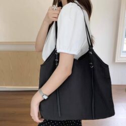 کیف پارچه‌ای مشکی مدل کبریتی 50127