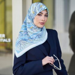 روسری ابریشم توییل دوردستدوز (قواره صد) 30169