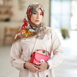 روسری ابریشم توییل دوردستدوز (قواره صد) 30165