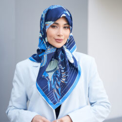روسری ابریشم توییل دوردستدوز (قواره صد) 30174