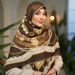 روسری ابریشم ژاکارد قواره 140 30211