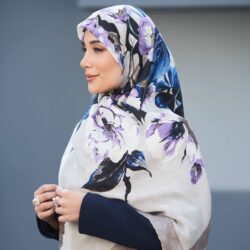 روسری ابریشم ژاکارد قواره 140 30200