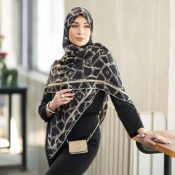 روسری ابریشم ژاکارد قواره 140 30197