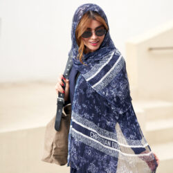 شال پلیسه نخی طرح دیور 20692