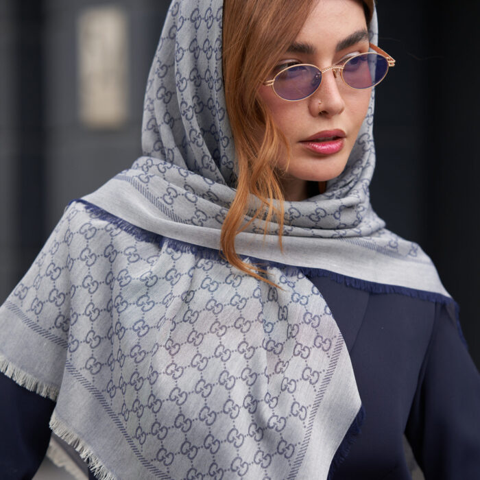 روسری نخ ژاکارد طرح گوچی (قواره صد) 30226