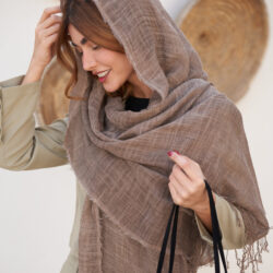 شال لینن کنفی ریشه فیتیله‌ای 20710