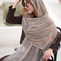 شال لینن تکرنگ 20684