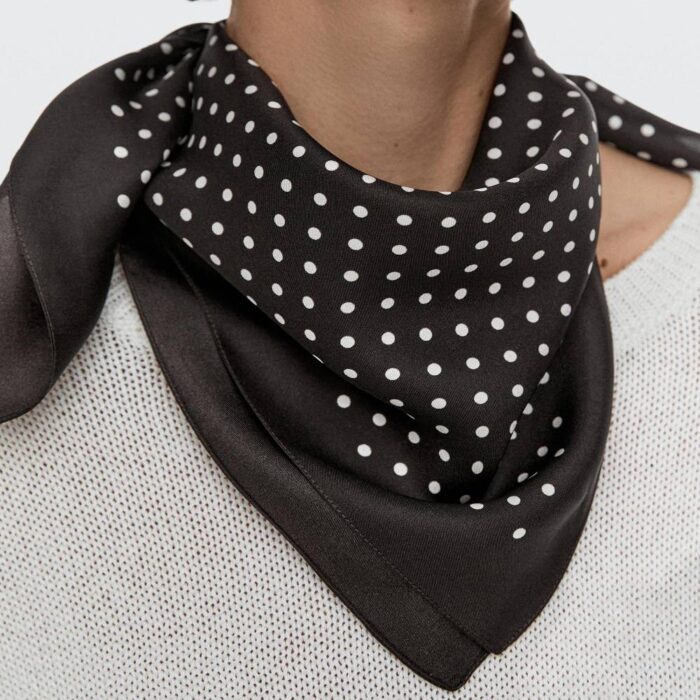 مینی اسکارف خال‌خالی (قواره 70) 30255
