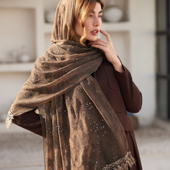شال نخ ویسکوز پولکی 20719