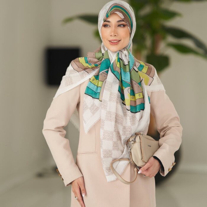 روسری نخی طرح کمربندی (قواره 140) 30238